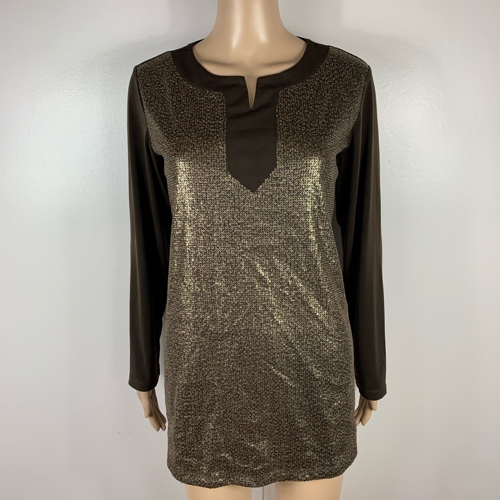 QUACKER FACTORY Small Brown Sequin Tunic A267232